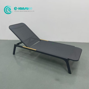Wholesale Outdoor Sunbed Quality Aluminum Frame Patio Sun Lounger Poolside Chaise Lounge Chair With Waterpfoor Fabric for Villa Resort