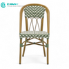Garden Outdoor Rattan Funiture Quality Aluminum Frame With Wood Finish Dining Chair PE Rattan Patio Chair for Home Courtyard