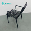 Minimalist Outdoor Furniture Quality Aluminum Dining Chair Garden Leisure Woven Rope Singe Chair With Coffee Table Set for Home Balcony