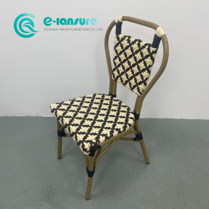 Minimalist Outdoor Furniture Aluminum Dining Fruniture Garden PE Rattan Chair Patio Leisure Chair for Home Hotel Restaurant