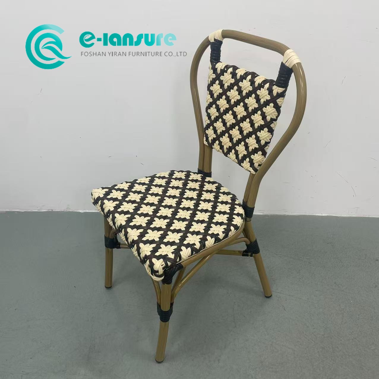 Minimalist Outdoor Furniture Aluminum Dining Fruniture Garden PE Rattan Chair Patio Leisure Chair for Home Hotel Restaurant