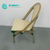 Outdoor Rattan Furniture Quality Aluminum Frame Dining Chair Elegant Woven Rattan Bistro Chair Garden Patio Single Chair for Hotel Restaurant