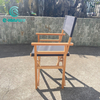 Stylish And Comfortable Outdoor Folding Chair Aluminum Frame With Wood Finish Director Chair For Garden