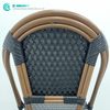 Classic Outdoor Dining Furniture High Quality Aluminum Frame Dining Chair Woven Rattan Garden Chair for Hotel Restaurant Coffee Shop