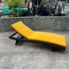 Outdoor Rattan Furniture Aluminum Sun Lounger Woven Rattan Chaise Lounge Chair Poolside Sunbed for Hotel Resort Beach
