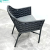 Contemporary Garden Dining Furniture High Quality Aluminum Frame Dining Chair Woven Rope Single Chair For Home Hotel Backyard