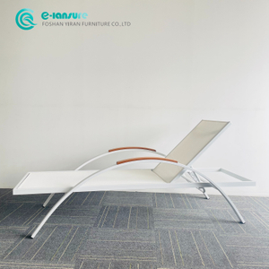 Simple Nordic Style Outdoor Furniture Leisure Sun Lounger Aluminum Chaise Lounge Chair Poolside Recliner Chair For Hotel Resort
