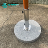 Factory Direct Outdoor Umbrella Teak Wood Pole Patio Parasol with Durable Marble Base All Weather 3 Meters Round Sunshade Umbrella for Hotel Resort
