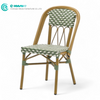 Garden Outdoor Rattan Funiture Quality Aluminum Frame With Wood Finish Dining Chair PE Rattan Patio Chair for Home Courtyard