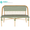 Factory Direct Patio Rattan Furniture Quality Aluminum Frame Bench Chair Woven Rattan Long Garden Chair for Hotel Balcony Backyard