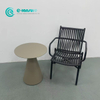 Minimalist Outdoor Furniture Quality Aluminum Dining Chair Garden Leisure Woven Rope Singe Chair With Coffee Table Set for Home Balcony