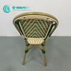 Outdoor Rattan Furniture Quality Aluminum Frame Dining Chair Elegant Woven Rattan Bistro Chair Garden Patio Single Chair for Hotel Restaurant