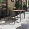 Quality Outdoor Furniture All Aluminum Frame DIning Table And Chair Set Patio Garden Metal Dining Set for Hotel Villa Restaurant