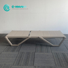 Minimalist Outdoor Furniture Powder Coated Aluminum Frame Chaise Lounge Chair Poolside Sun Lounger Weatherproof Sunbed For Hotel Patio