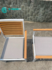 Outdoor Restaurant Furniture Aluminum Frame With Wood Armrest And Backrest Dining Chair Garden Chair for Home Hotel Patio Courtyard