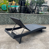 Outdoor Rattan Furniture Aluminum Sun Lounger Woven Rattan Chaise Lounge Chair Poolside Sunbed for Hotel Resort Beach