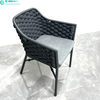 Contemporary Garden Dining Furniture High Quality Aluminum Frame Dining Chair Woven Rope Single Chair For Home Hotel Backyard