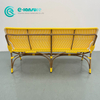 Stylish Outdoor Rattan Furniture Aluminum Frame Long Bench Chair Leisure Garden Sofa Chair For Hotel Patio Restaurant