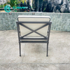 Outdoor Leisure Furniture Aluminum Frame Lounge Chair Set Garden Single Chair With Suqare Ottoman for Home Patio Courtyard