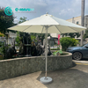Wholesale Factory Direct Outdoor Furniture Aluminum Frame Pole Umbrella Round Shape Patio Parasol for Villa Hotel Beach