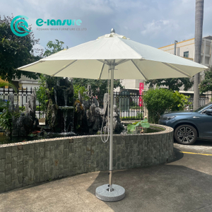 Wholesale Factory Direct Outdoor Furniture Aluminum Frame Pole Umbrella Round Shape Patio Parasol for Villa Hotel Beach