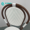 Factory Quality Outdoor Furniture Aluminum Frame Dining Chair White PE Rattan Garden Chair Bistro Chair for Villa Home Courtyard