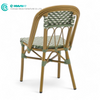 Garden Outdoor Rattan Funiture Quality Aluminum Frame With Wood Finish Dining Chair PE Rattan Patio Chair for Home Courtyard