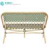 Factory Direct Patio Rattan Furniture Quality Aluminum Frame Bench Chair Woven Rattan Long Garden Chair for Hotel Balcony Backyard