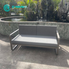 Minimalsit Garden Furniture Quality Aluminum Frame Sofa Set All Weather Patio Sofa Chair With Coffee Table Set for Villa Home Courtuard