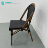Classic Outdoor Dining Furniture High Quality Aluminum Frame Dining Chair Woven Rattan Garden Chair for Hotel Restaurant Coffee Shop