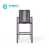 Wholesale Garden Furniture Aluminum Bar Chair Elegant Woven Rope Bar Stool Patio High Bar Chair for Hotel Restaurant