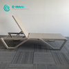 Minimalist Outdoor Furniture Powder Coated Aluminum Frame Chaise Lounge Chair Poolside Sun Lounger Weatherproof Sunbed For Hotel Patio
