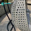 Nordic Style Outdoor Garden Furniture High Quality Aluminum Frame Rattan Swing Chair With Durable Metal Base for Home Hotel Backyard