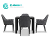 Modern Stylish Outdoor Dining Furniture Aluminum And Elegant Woven Rope Dining Chair With Table for Villa Garden Courtyard