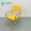High Quality Factory Direct Garden Rattan Chair Aluminum Frame Dining Chair Patio Armrest Chair for Home Courtyard