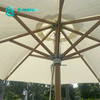 Outdoor Umbrella Furniture Aluminum Frame with Wood Finish Sunshade Umbrella Waterproof Fabric Round Parasol for Hotel Beach 