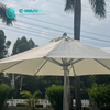 Đồ nội thất sân vườn tối giản hồ bơi bên cạnh ô dù chất lượng khung bằng nhôm màu trắng patio patio với cơ sở bằng đá cẩm thạch cho nhà hàng ngoài trời