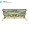 Factory Direct Patio Rattan Furniture Quality Aluminum Frame Bench Chair Woven Rattan Long Garden Chair for Hotel Balcony Backyard