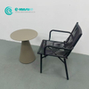 Minimalist Outdoor Furniture Quality Aluminum Dining Chair Garden Leisure Woven Rope Singe Chair With Coffee Table Set for Home Balcony