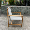 Garden Dining Chair Teak Wood Frame Garden Lounge Chair With Woven Rope