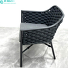 Contemporary Garden Dining Furniture High Quality Aluminum Frame Dining Chair Woven Rope Single Chair For Home Hotel Backyard