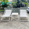 Simple Style Outdoor Garden Furniture Quality Aluminum Frame Folding Chair With Coffee Table Set Patio Leisure Chair Set for Home Hotel