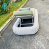 Factory Direct Garden Sun Lounger Aluminum Frame Chaise Lounge Chair Elegant Woven Rope Recliner Chair Patio Sunbed for Hotel Resort