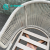 Classic Style Outdoor Teakwood Furniture Aluminum Frame Dining Chair with Teak Leg Woven Rope Garden Chair for Home Hotel Restaurant