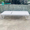 New Design Minimalist Outdoor Sun Lounger Aluminum Frame Chaise Lounge Chair Foldable Leg Garden Sunbed for Home Hotel Courtyard