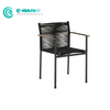 Simple Style Outdoor Patio Furniture Quality Aluminum Frame Dining Chair Woven Rope Single Chair for Home Garden Courtyard