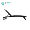 Wholesale Garden Furniture Aluminum Frame Sun Lounger Woven Rope Chaise Lounge Chair Poolside Sunbed with Wheels for Hotel Resort