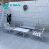 Nordic Style Outdoor Sofa Furniture Aluminum Frame Sofa Chair with Coffee Table Set All Weather Garden Sofa Set for Home Villa Courtyard