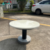 High Quality Aluminum Frame Lounge Table with Granite Base And Sintered Stone Tabletop