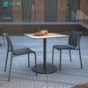 Quality Outdoor Furniture All Aluminum Frame DIning Table And Chair Set Patio Garden Metal Dining Set for Hotel Villa Restaurant